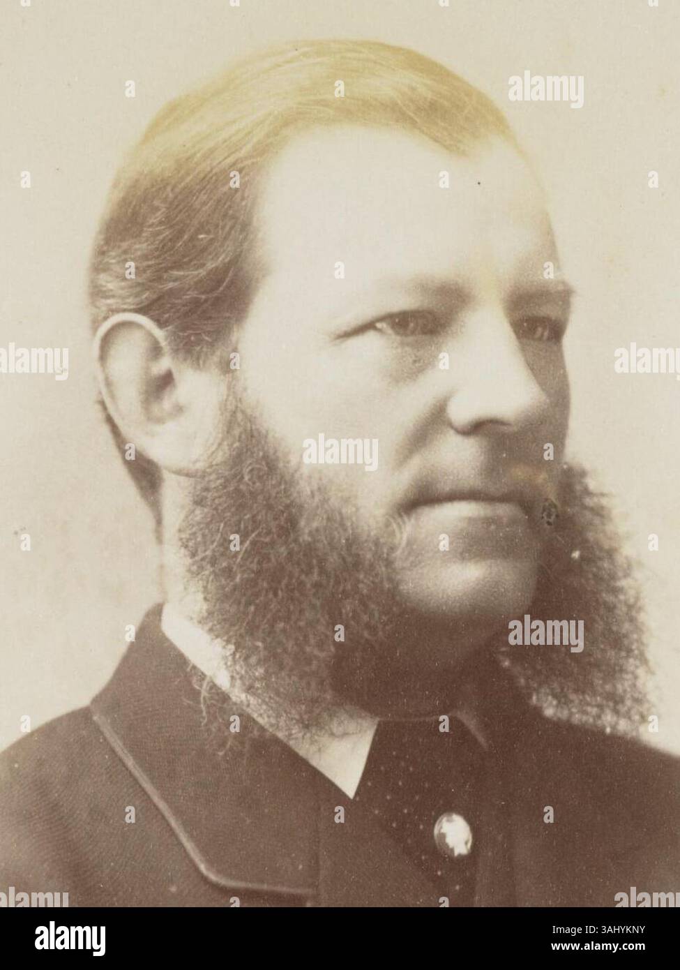 Una versione ritagliata della fotografia degli anni '1870 di Frank Henderson, un politico scozzese, catturato da James Valentine. Foto Stock