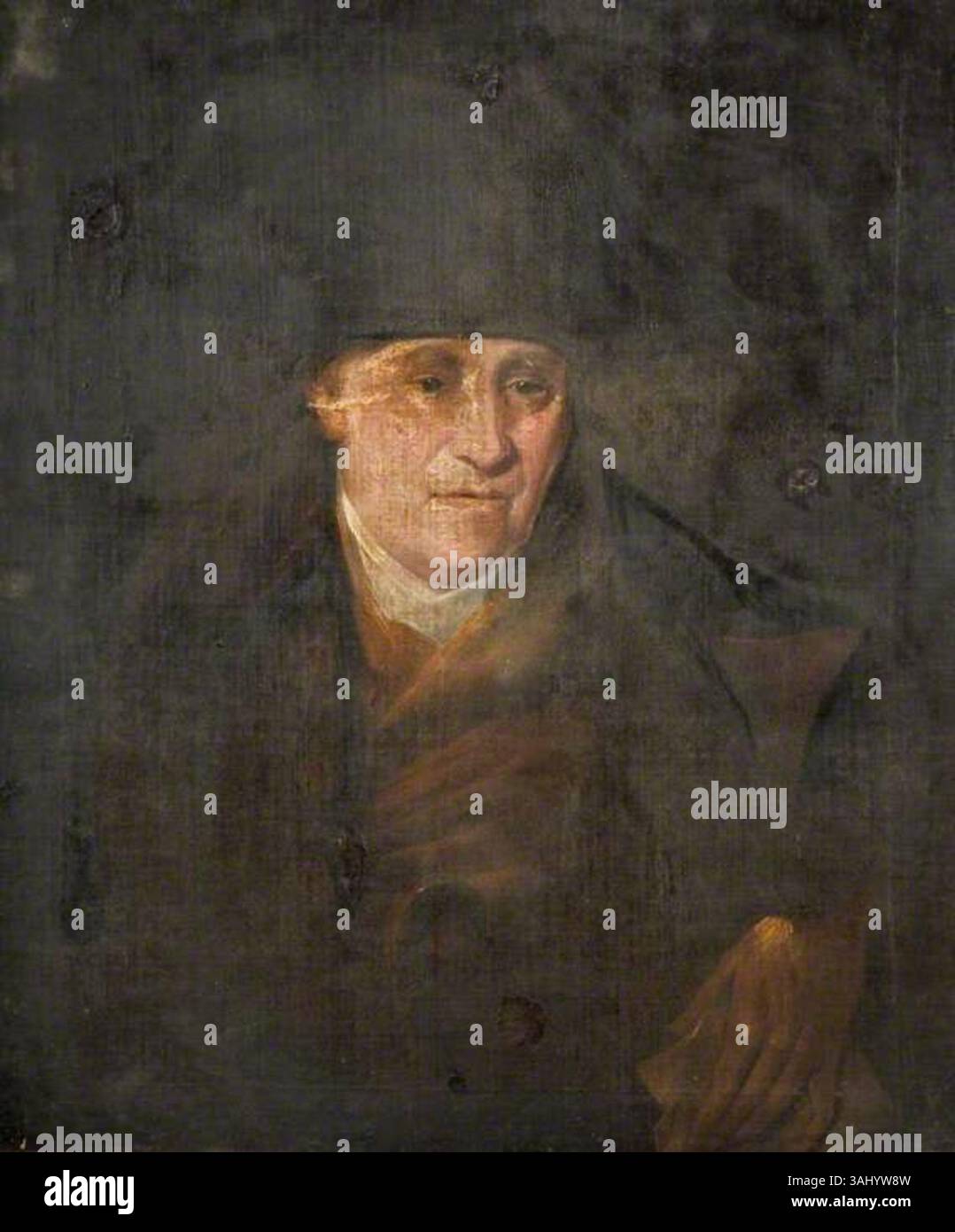 Questo ritratto raffigura John Freeth, dipinto tra il 1800 e il 1864, che cattura lo stile dettagliato e formale della ritrattistica britannica. Foto Stock