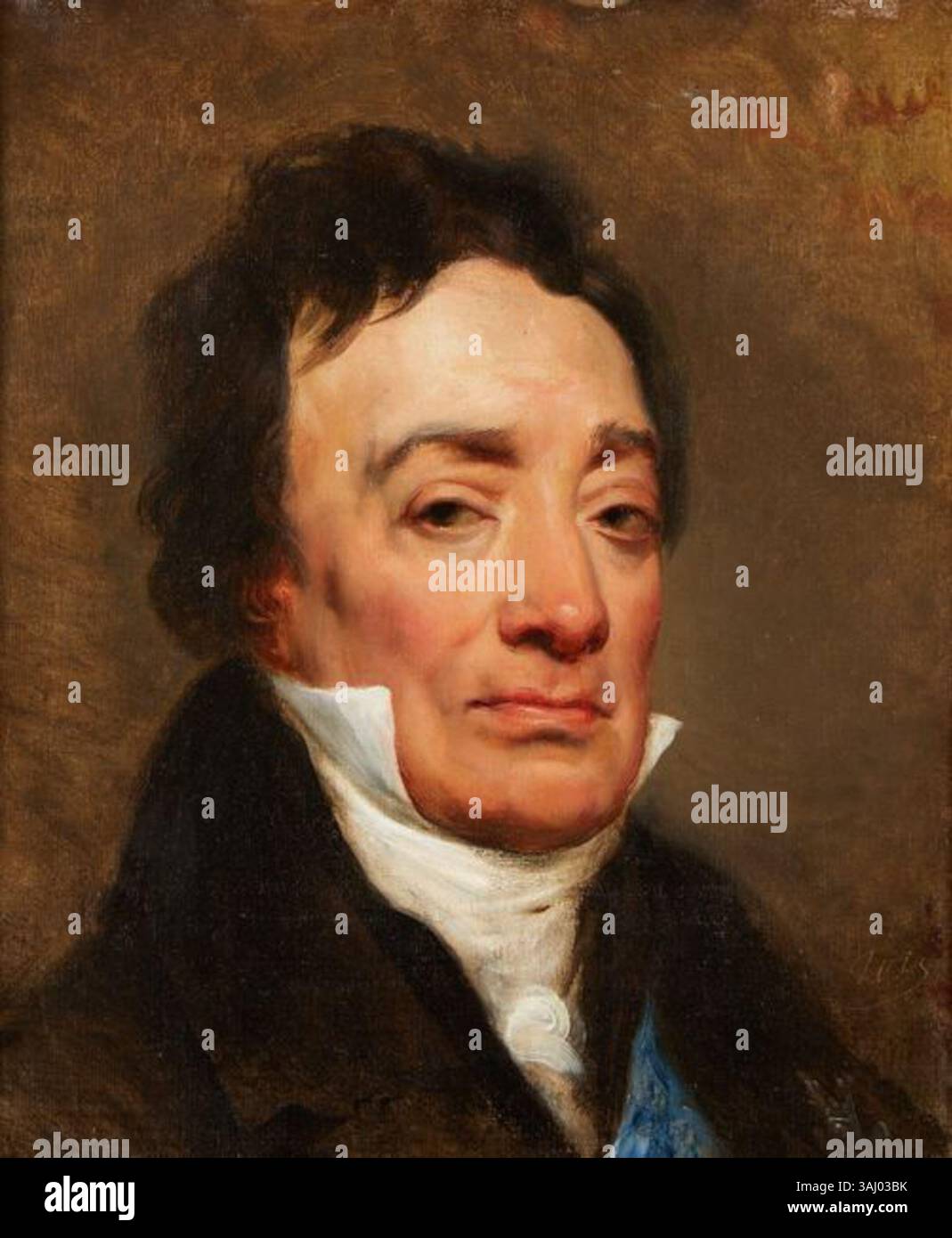 Questo ritratto di Horace Vernet, dipinto tra il 1815 e il 1835, raffigura Charles Bernard, barone di Ballainvilliers, un nobile francese. L'opera d'arte cattura l'autorevole e nobile presenza di Bernard, mostrando la moda e lo stile dei primi anni del XIX secolo in Francia. Foto Stock