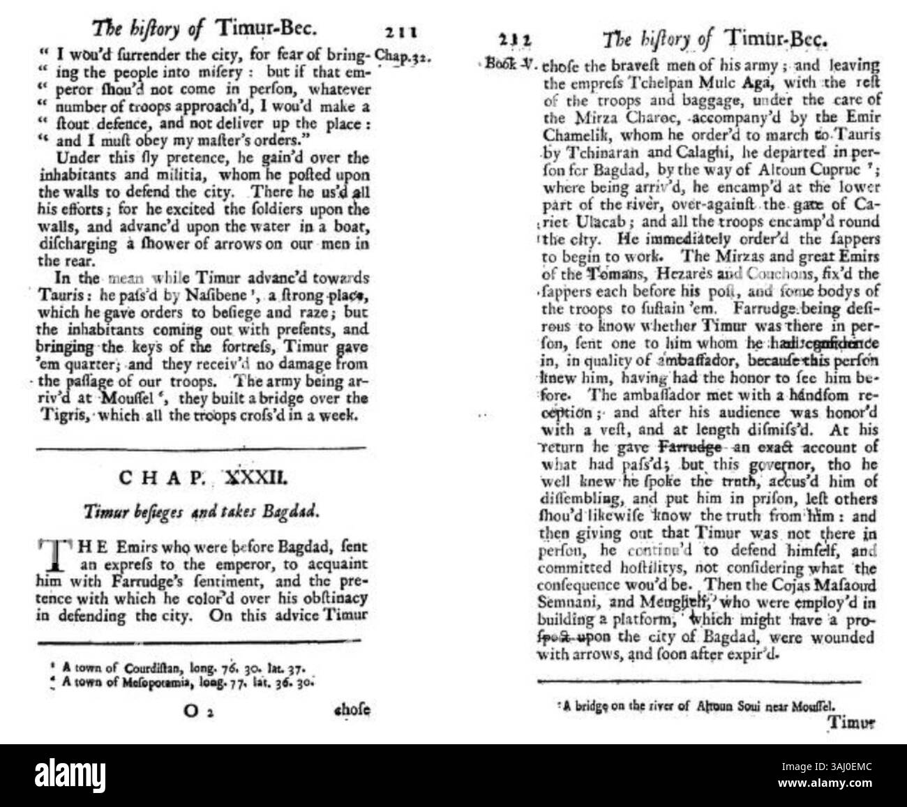 Questa illustrazione del manoscritto storico del luglio 1401 mostra l'assedio e la cattura di Baghdad da parte di Timur. L'immagine cattura l'intensità della battaglia e l'abilità strategica delle forze di Tamerlano in uno degli assedi chiave dell'inizio del XV secolo. Foto Stock