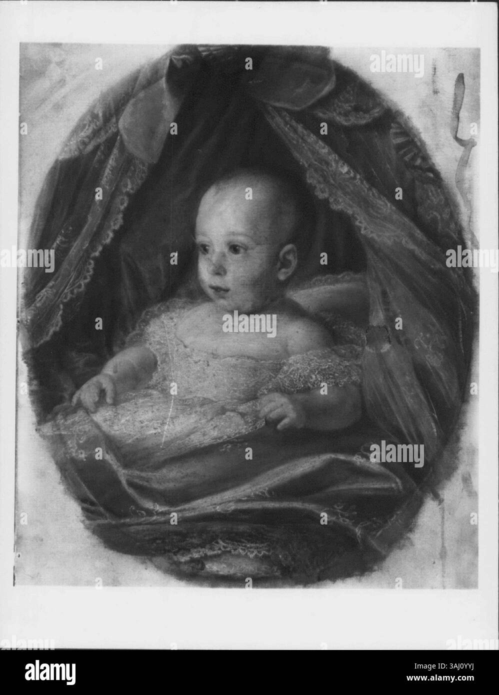Questo ritratto del XIX secolo raffigura un bambino sconosciuto, creato tra il 1860 e il 1870. Il bambino viene mostrato in un tradizionale stile ritratto, con attenzione ai dettagli nell'espressione e nell'abbigliamento. Fa parte della Royal Collection. Foto Stock