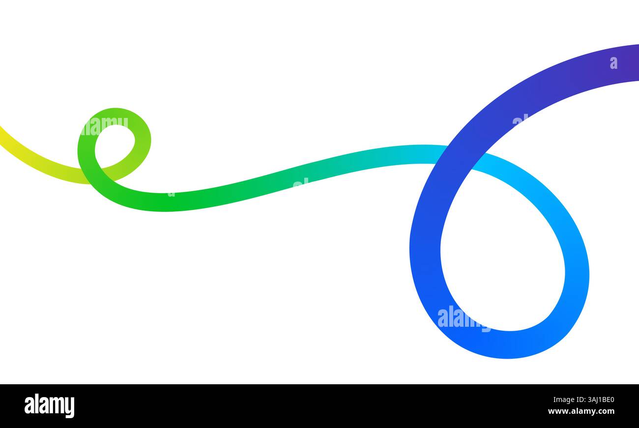 Linea astratta del fluido. Forma d'onda a gradiente colorata per sfondo astratto. Illustrazione Vettoriale