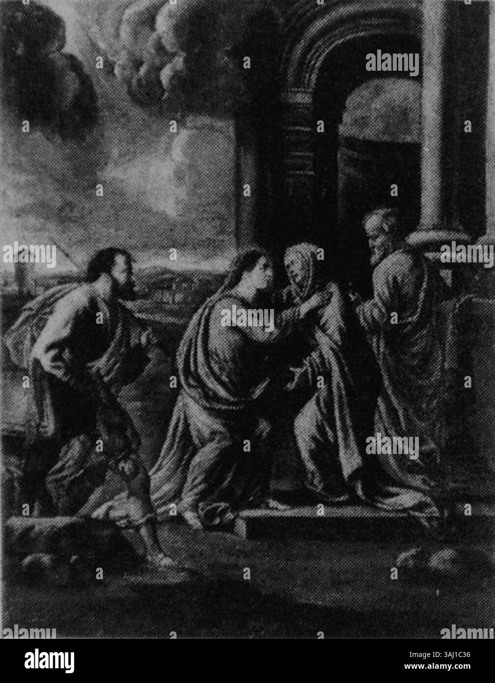 Questo dipinto di genere del XVII secolo dei Fratelli le Nain mette in risalto la loro maestria nel catturare la semplicità e la dignità della vita quotidiana. Le loro opere sono caratterizzate da realismo e attenzione ai dettagli. Foto Stock