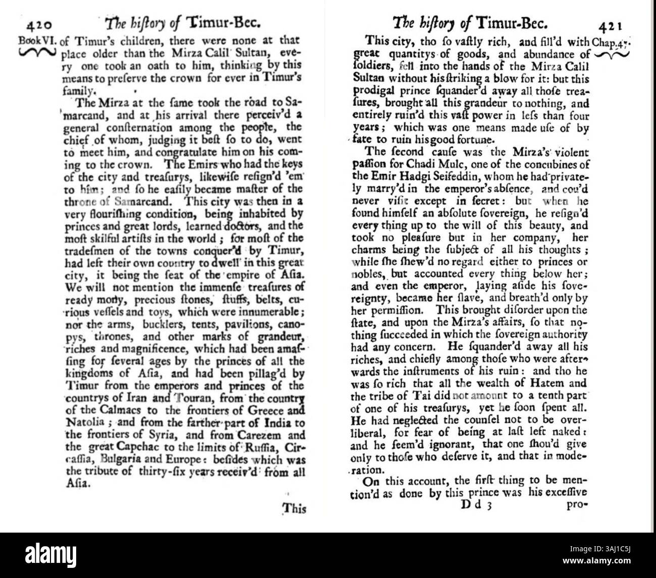 Questa illustrazione tratta dallo "Zafarnama" (1436) raffigura la conquista di Samarcanda da parte del sultano Mirza Khalil nel 1405. Sottolinea le conquiste militari e le ambizioni politiche dei governanti timuridi durante questo periodo di espansione. Foto Stock
