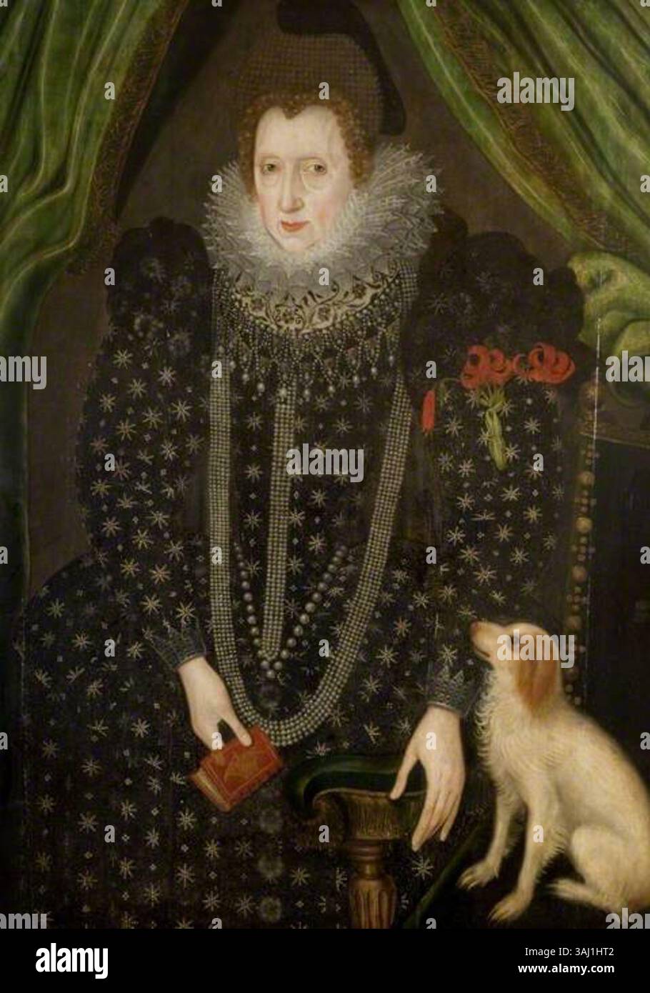 Questo ritratto della British School, creato tra il 1600 e il 1700, raffigura una donna sconosciuta. Fa parte della collezione Birmingham Museums Trust e presenta olio su tavola. Foto Stock