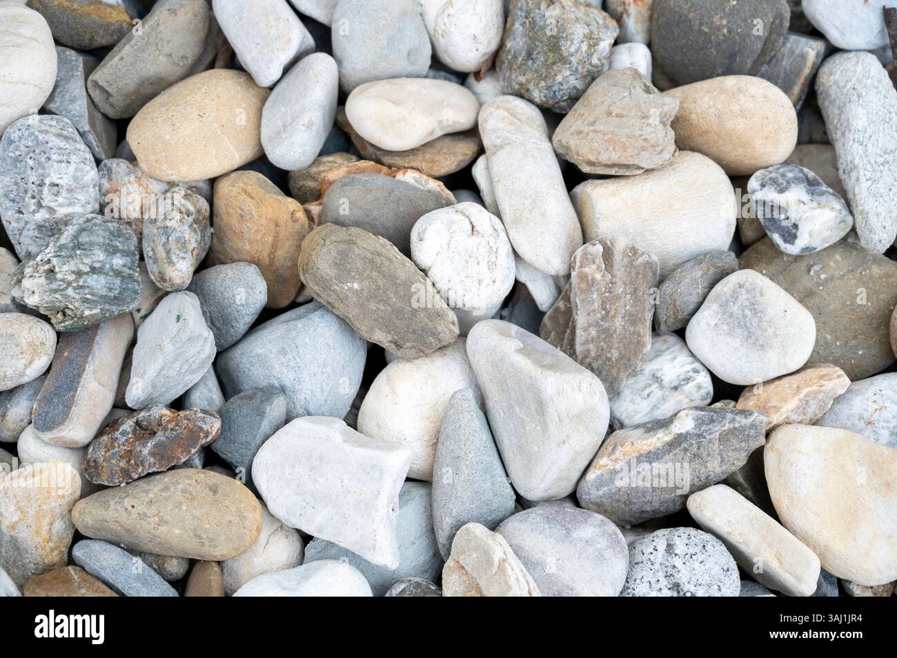 Texture in pietra di ghiaia naturale per i concetti di background e progettazione Foto Stock