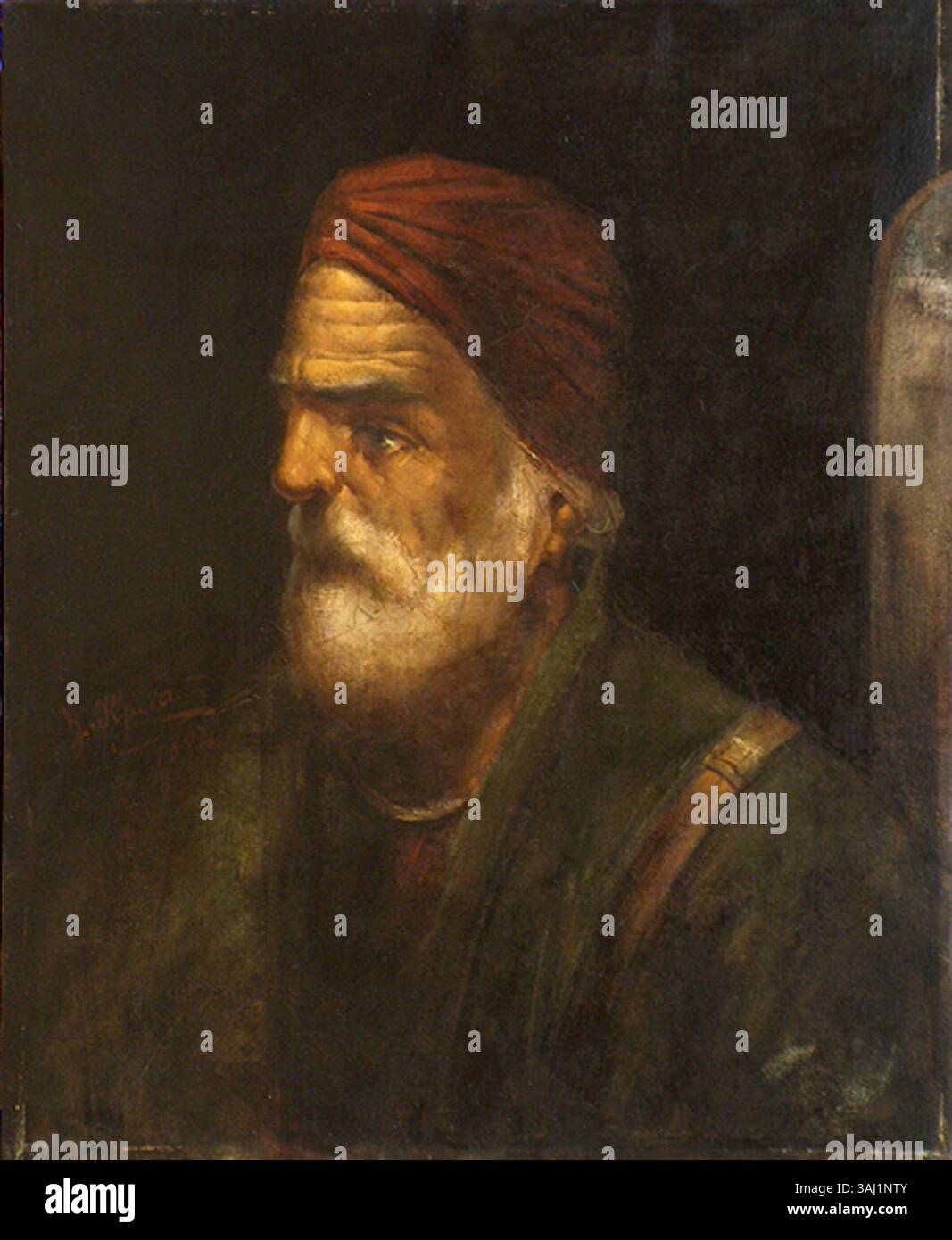 "Portret Turina" (1895) di ore Krsti presenta un ritratto di un individuo di nome Turina, enfatizzando la ritrattistica realistica tipica dello stile del tardo XIX secolo. Foto Stock