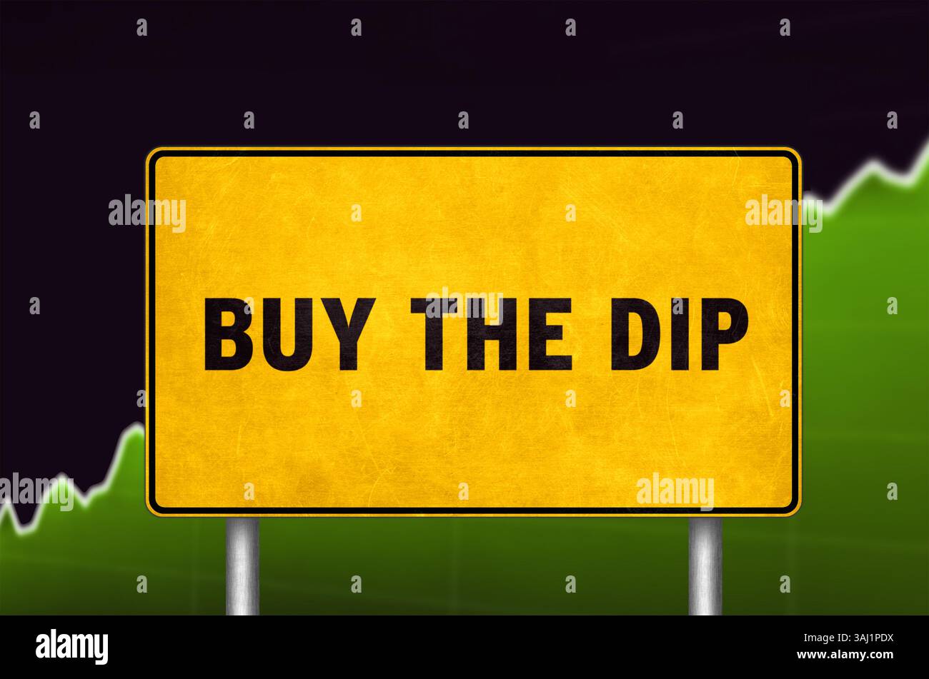 Acquista il messaggio DIP - segnali stradali Foto Stock