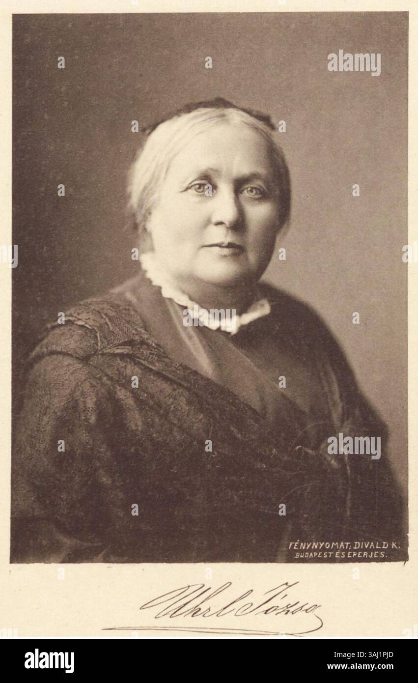 Ritratto di Uhrl Józsa (1826-1906), direttore dell'Istituto di formazione per insegnanti di Stato reale ungherese a Pozsony, catturato nel 1881 dal fotografo Károly Divald (1830-1897). Foto Stock