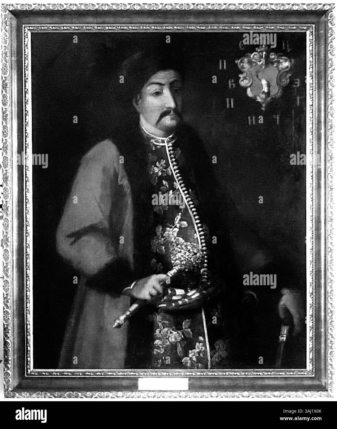 Questo ritratto di Ivan Charnysh, dipinto nel XVIII secolo, è attribuito ad un artista anonimo, che cattura la leadership dello statista ucraino nella storia Ucraina. Foto Stock