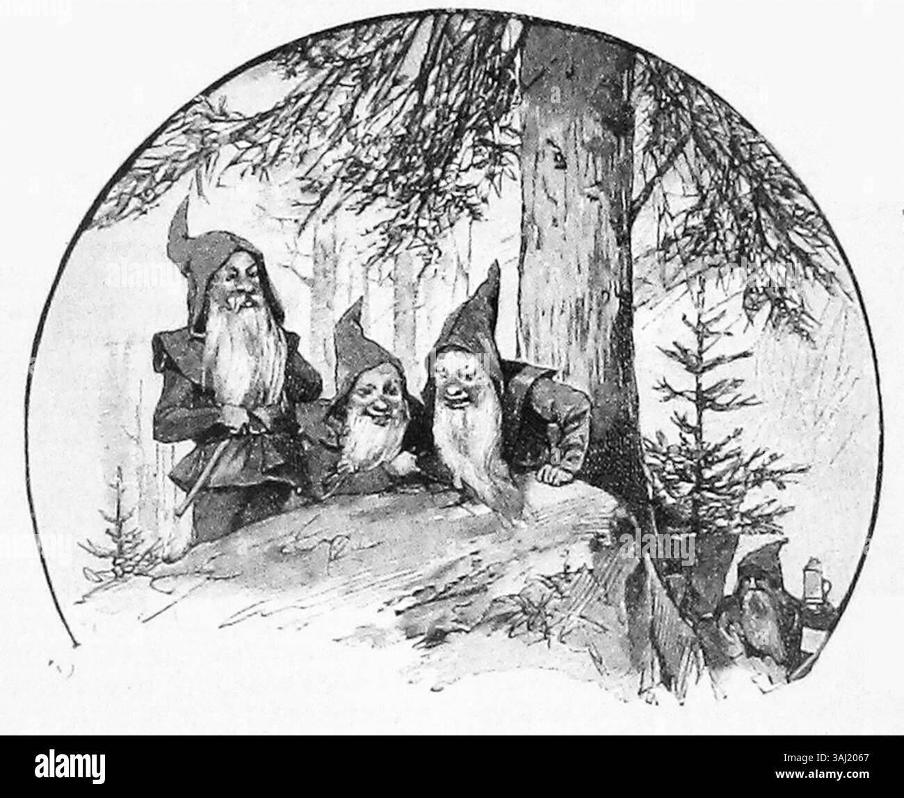 Una seconda illustrazione da "Die Gartenlaube" (1890) di O. Gerlach, che riflette gli sviluppi artistici della cultura visiva tedesca del XIX secolo. L'illustrazione cattura i dettagli e le tecniche artistiche dell'epoca. Foto Stock