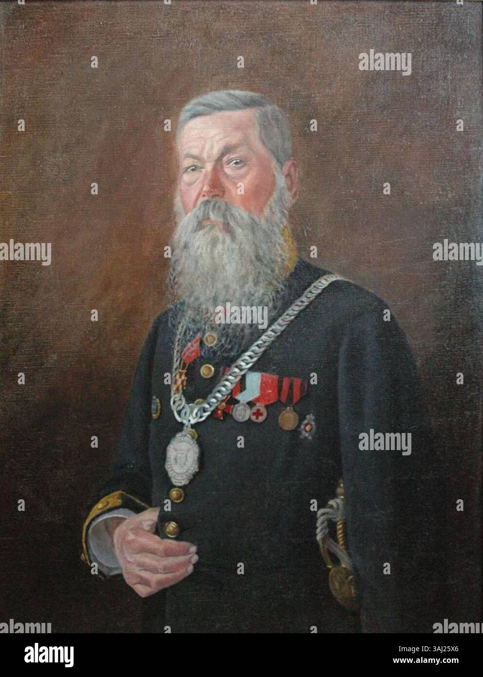 Questo ritratto del 1917 di Panteleymon Chukomin cattura Stepan Makarovich Trusov, una figura di spicco nella società russa degli inizi del XX secolo. Foto Stock