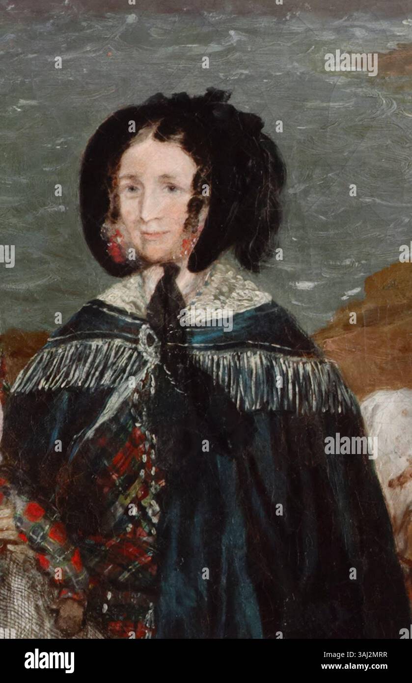 Questo dipinto del 1844, gli emigranti, dell'artista britannico William Allsworth, raffigura il momento commovente dell'emigrazione. Dipinto ad olio su tela, è attualmente conservato al Museum of New Zealand te Papa Tongarewa. Foto Stock