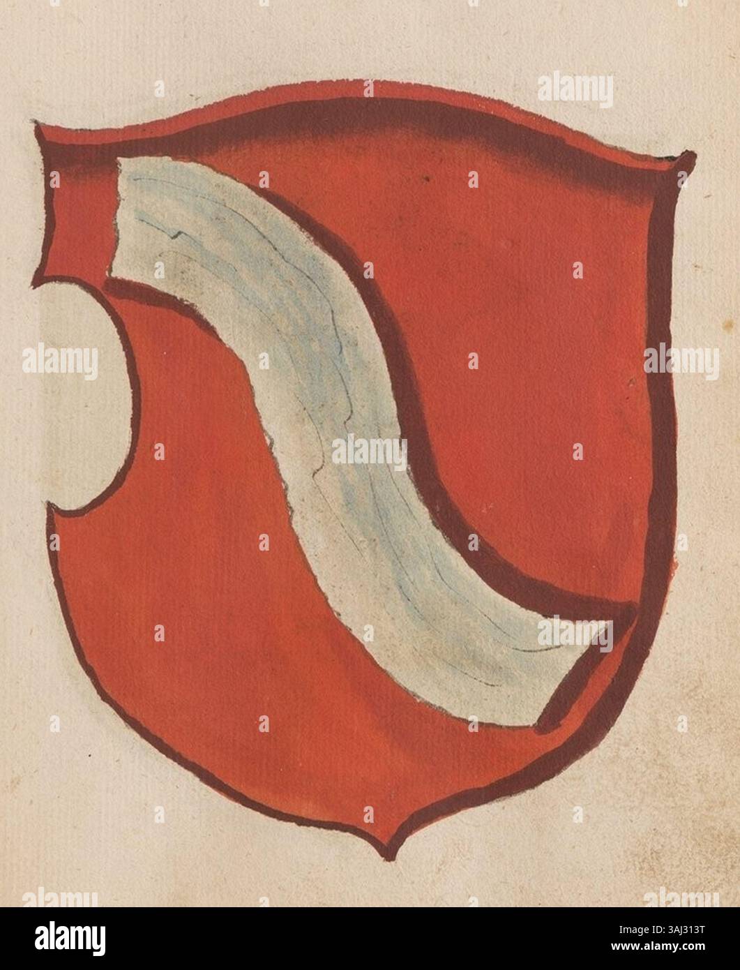 Lo stemma di Druzhina, un emblema del primo periodo moderno (1601-1700), che simboleggia il patrimonio nobile e il significato storico della famiglia Druzhina. Foto Stock