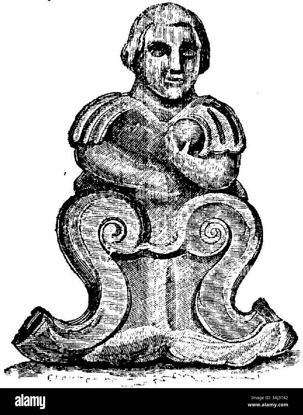 La figura di metallo scoperta nella palude di Ballykerogue, nella contea di Waterford, fornisce informazioni sulle antichità irlandesi, facendo luce sull'antica artigianato irlandese e sulle tecniche di lavorazione dei metalli. Foto Stock