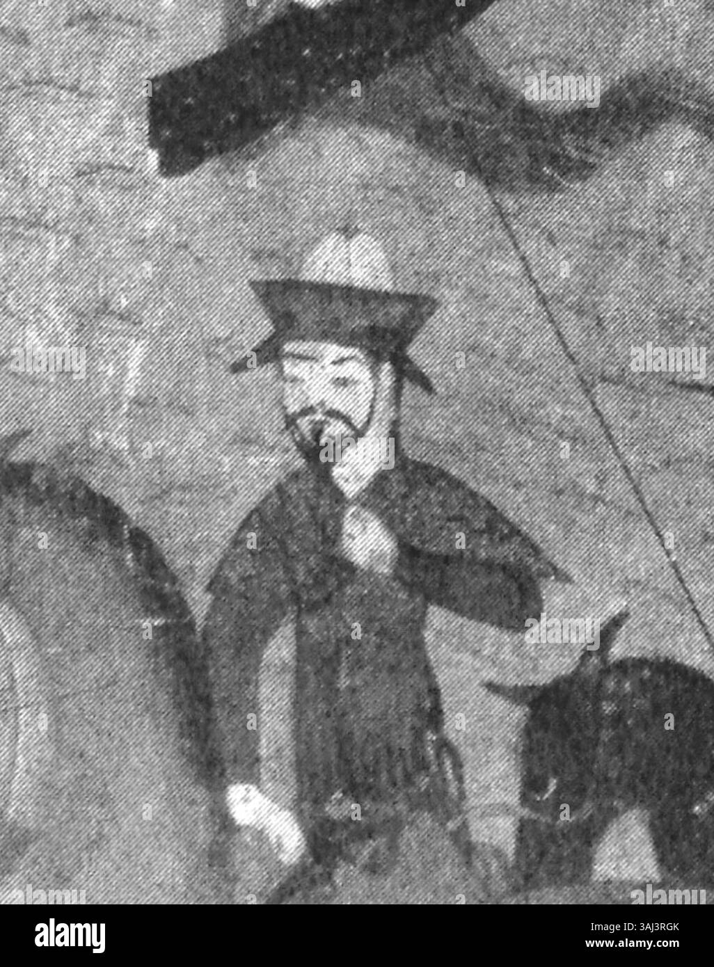 Questo ritratto del manoscritto Zafarnama del 1436 raffigura Shah Rukh, figlio di Timur, che guidò l'esercito timuride verso la Cina nel 1405, dopo la morte di Timur, mostrando la continuazione dell'espansione dell'Impero timuride. Foto Stock