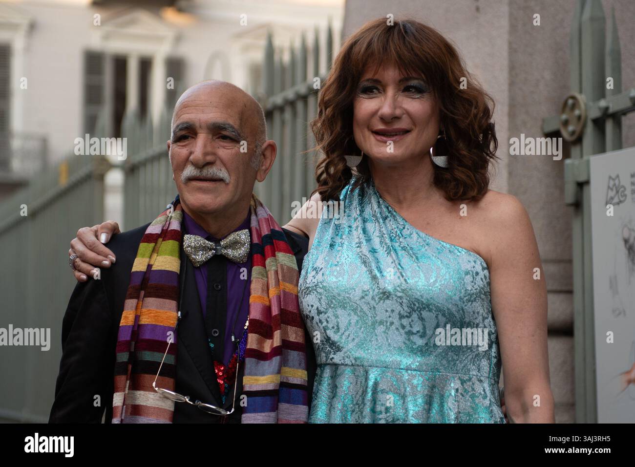 Torino, Italia. 10 aprile 2025. Giovanni Minerba, Vladimir Luxuria durante l'inaugurazione della 40/a edizione del Lovers Film Festival a Torino, Italia - Cronaca - giovedi 10 aprile 2025 - ( foto Alberto Gandolfo/LaPresse ) Giovanni Minerba, Vladimir Luxuria durante l'inaugurazione della 40a edizione del Lovers Film Festival di Torino, Italia - giovedì 10 aprile 2025 - News - ( foto Alberto Gandolfo/LaPresse ) credito: LaPresse/Alamy Live News Foto Stock