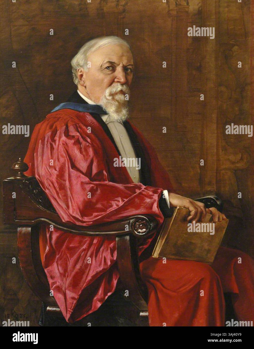 Un ritratto di Robert Browning (1812-1889), poeta inglese e primo membro onorario del Balliol College, Università di Oxford, donato da suo figlio. Il ritratto è conservato dal Balliol College ed è stato accreditato alla collezione dell'Università di Oxford. Foto Stock