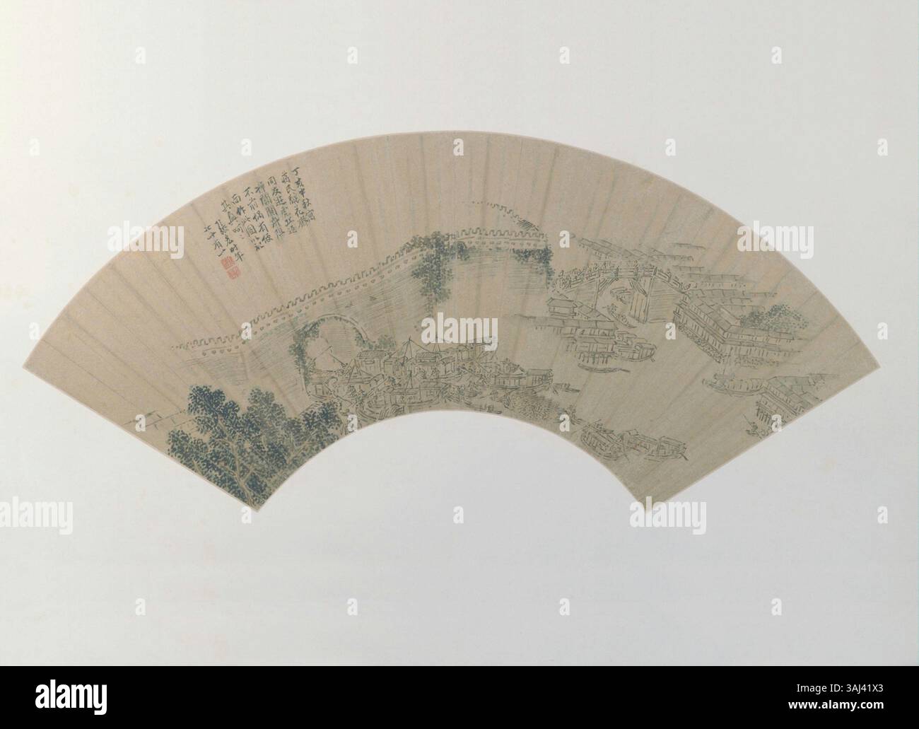 L'inchiostro e la pittura a colori di Zhang Hong, che risale dal tardo periodo Ming all'inizio del periodo Qing, mostrano magistrali pennellate e vivaci contrasti di colore. Fa parte della collezione del Museo del Palazzo. Foto Stock