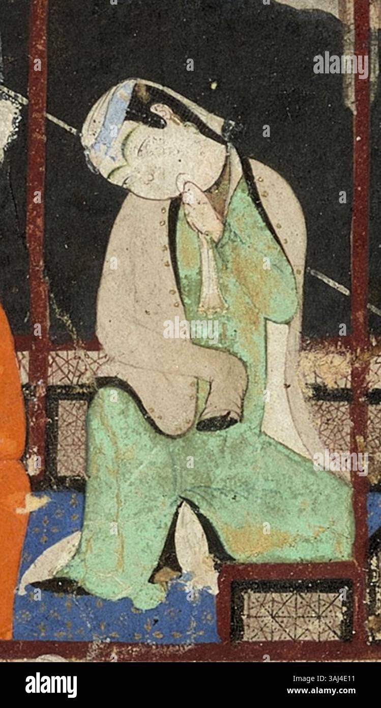 Questo ritratto del 1496 raffigura una principessa timuride, che cattura la bellezza e la grazia delle donne reali persiane nel XV secolo. Il ritratto riflette i valori culturali della dinastia timuride e il ruolo delle donne nella corte reale durante il periodo. Foto Stock