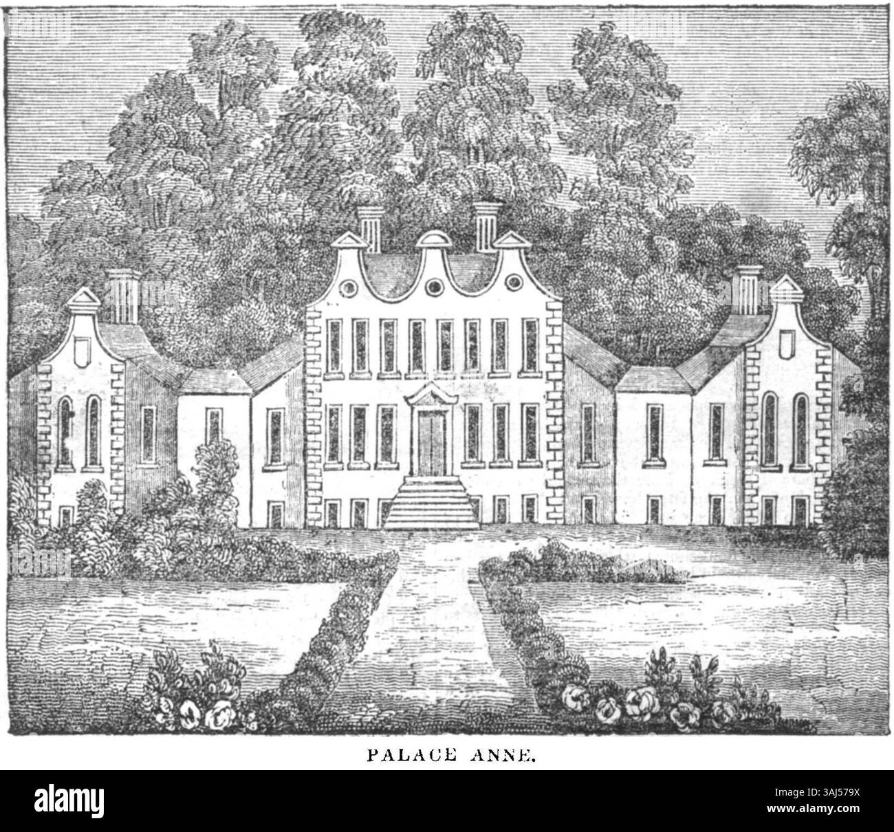 l'articolo "Rides Through the County of Cork" nel Dublin Penny Journal, 1834, presenta Palace Anne, un punto di riferimento significativo nella contea. Questo sito storico è descritto per le sue caratteristiche architettoniche e la rilevanza storica per la regione. Foto Stock