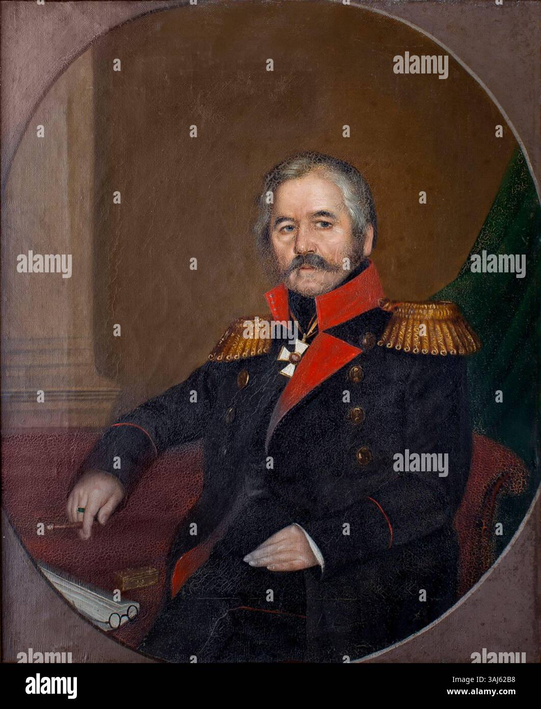 Ivan Leontievich Shakhovskoy era un aristocratico e capo militare russo durante l'inizio del XIX secolo. I suoi ritratti riflettono l'élite della società russa del suo tempo. Foto Stock