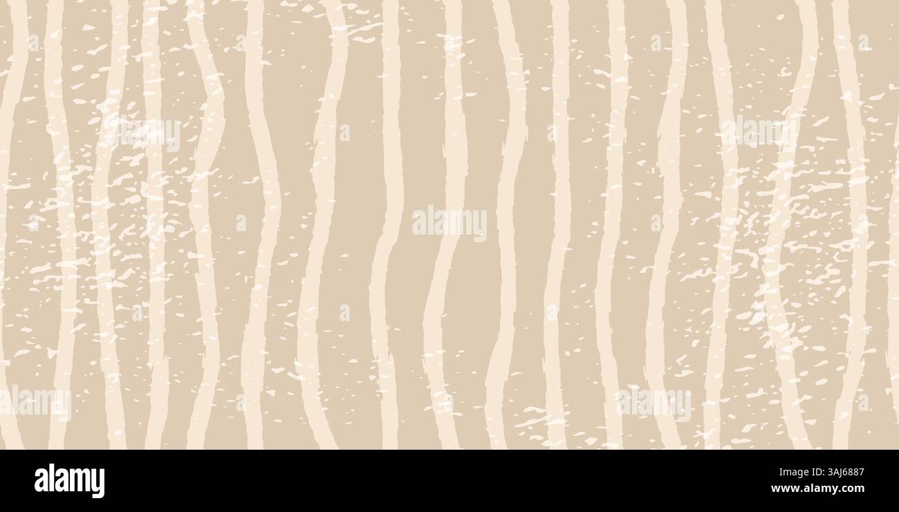 Strisce verticali beige astratte motivo grunge. Sfondo moderno e minimalista. Per sfondo, tessuto e carta da parati. Illustrazione Vettoriale