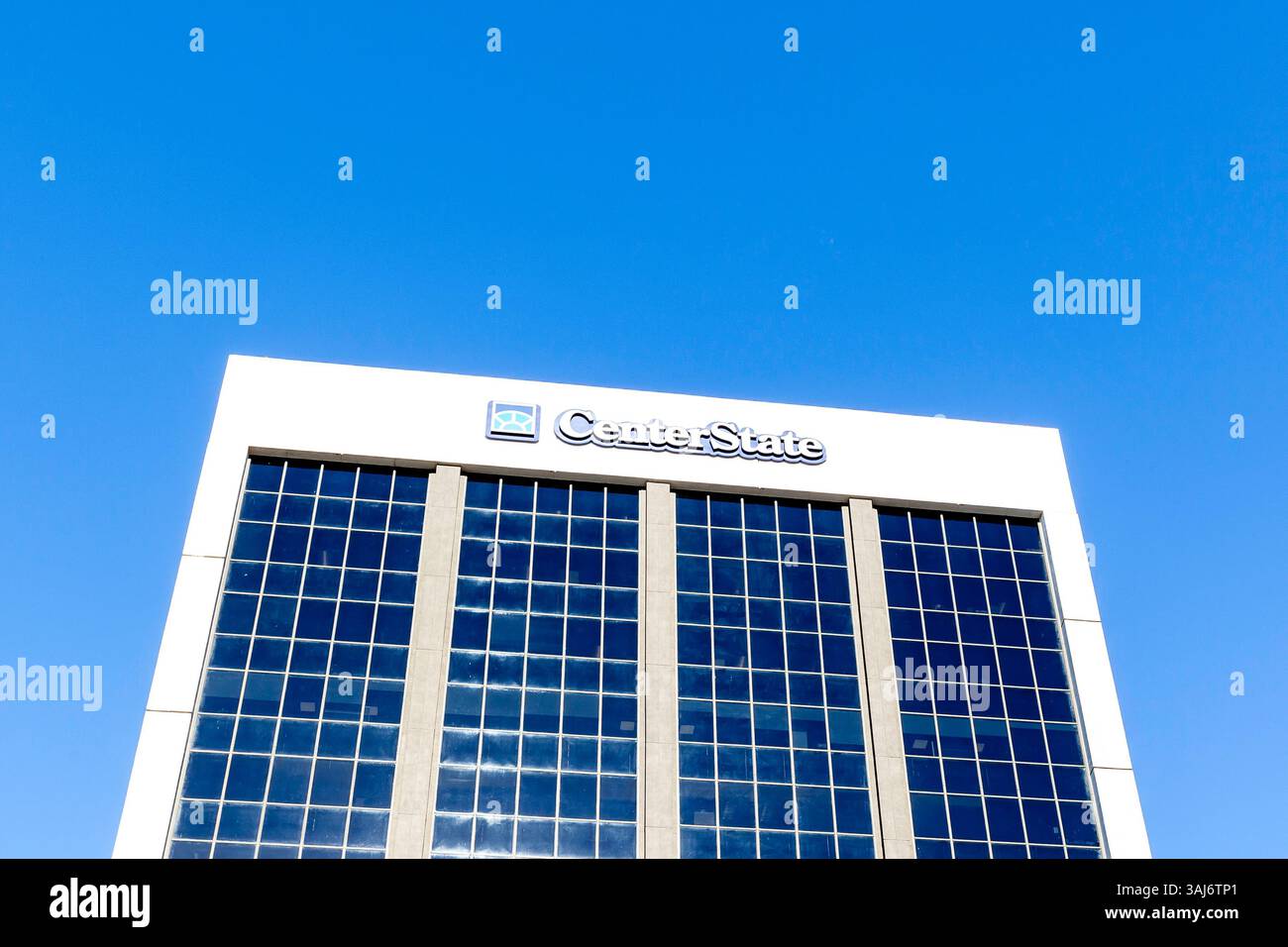 Edificio della Central State Bank a Orlando, Florida, Stati Uniti. Foto Stock