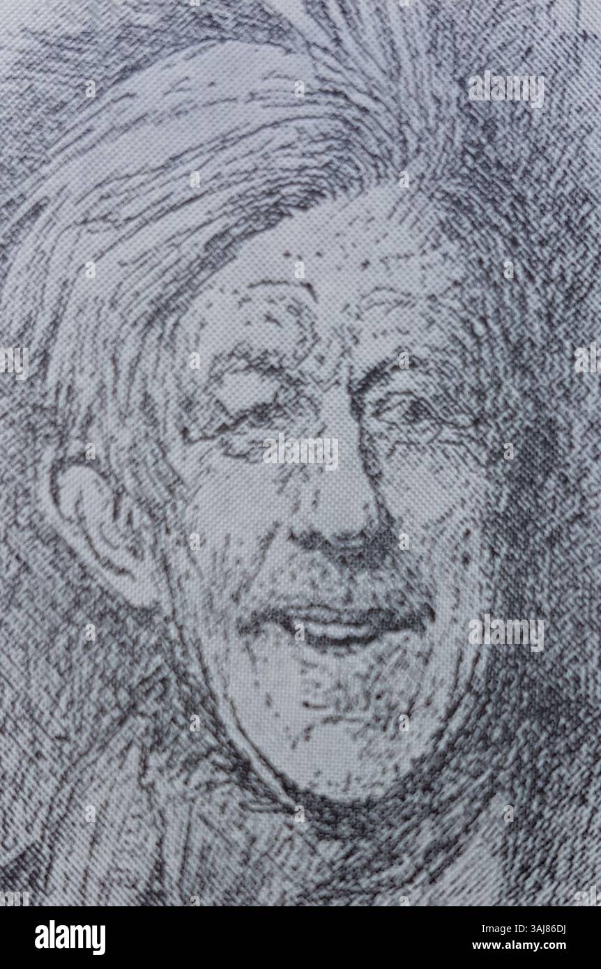 Un ritratto di Henrik Sørensen, raffigurato da un artista sconosciuto. L'immagine è una riproduzione fotografica di Allhems Svenskt Konstnärslexikon. Foto Stock