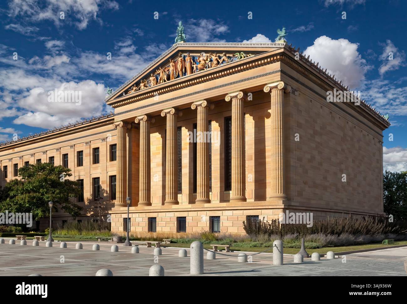 Architettura greca classica... Il Philadelphia Museum of Art Foto Stock