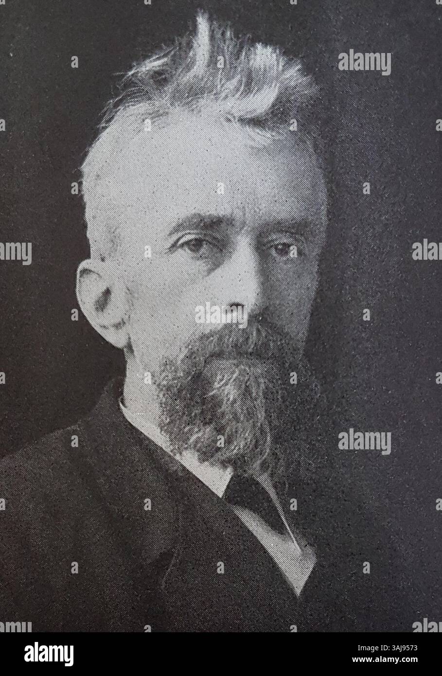 Fotografia di Axel Erik Valerius Fahlcrantz, artista svedese, facente parte della serie "Svenska konstnärer i bild", con testo di accompagnamento. Foto Stock