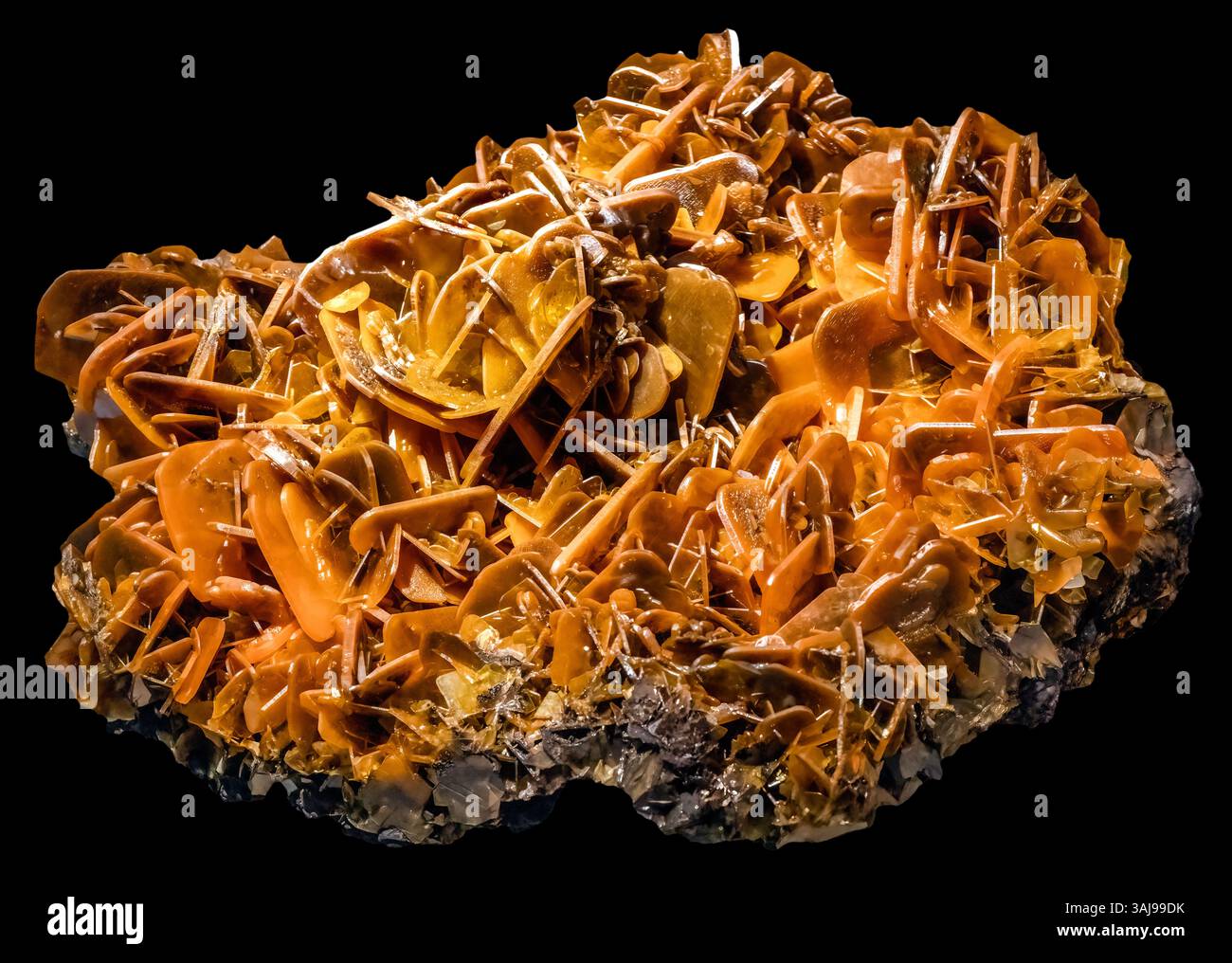 Wulfenite, Santa Cruz Co, Arizona Wulfenite dalla contea di Santa Cruz, Arizona Foto Stock
