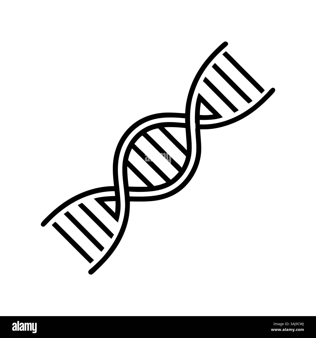 Icona del DNA. Biografia del modello genico vitale Illustrazione Vettoriale