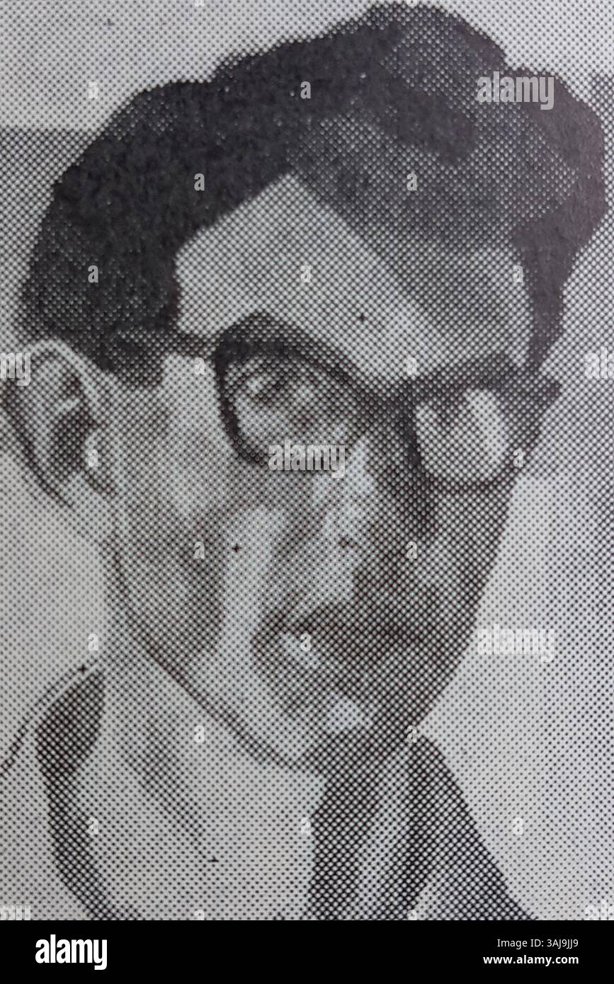 Un ritratto di Gunnar Swanström, creato da un artista sconosciuto. L'immagine è una riproduzione fotografica di Allhems Svenskt Konstnärslexikon. Foto Stock