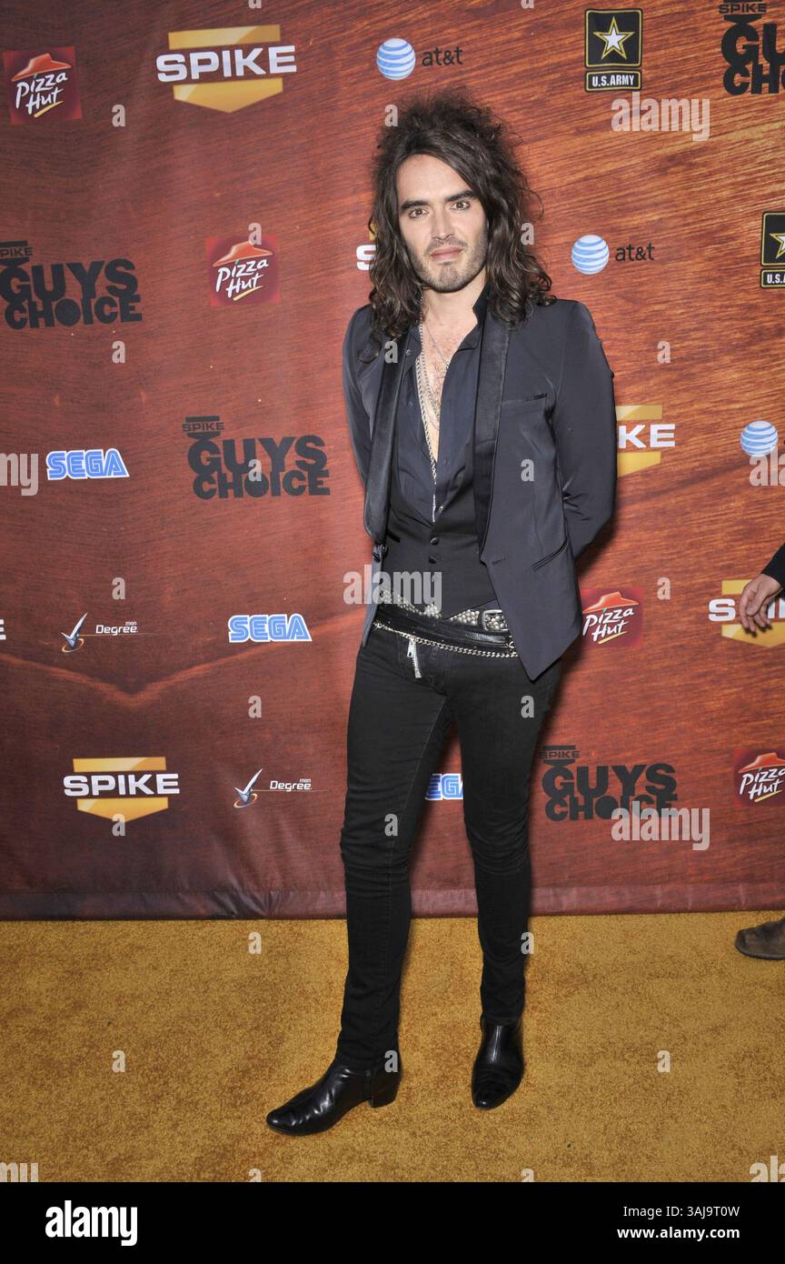 31 maggio 2008 - Los Angeles, CA, Stati Uniti - 30 maggio 2008 - Los Angeles, California - Russell Brand. I Guys Choice Awards 2008 di Spike TV si sono tenuti presso i Sony Studios. Credito fotografico: Jaguar/AdMedia (immagine di credito: © Jaguar/AdMedia tramite cavo ZUMA) Foto Stock