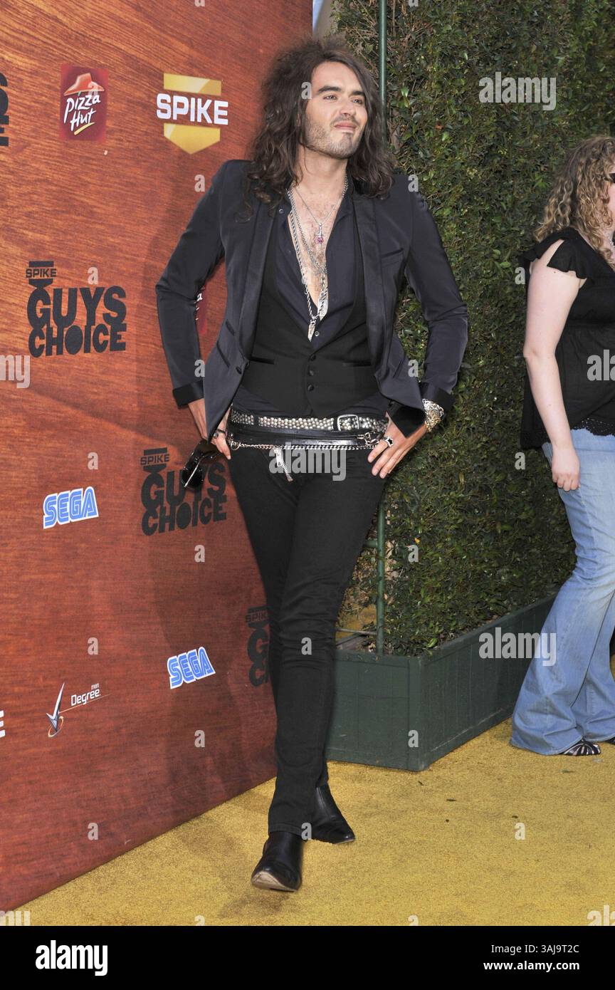 31 maggio 2008 - Los Angeles, CA, Stati Uniti - 30 maggio 2008 - Los Angeles, California - Russell Brand. I Guys Choice Awards 2008 di Spike TV si sono tenuti presso i Sony Studios. Credito fotografico: Jaguar/AdMedia (immagine di credito: © Jaguar/AdMedia tramite cavo ZUMA) Foto Stock