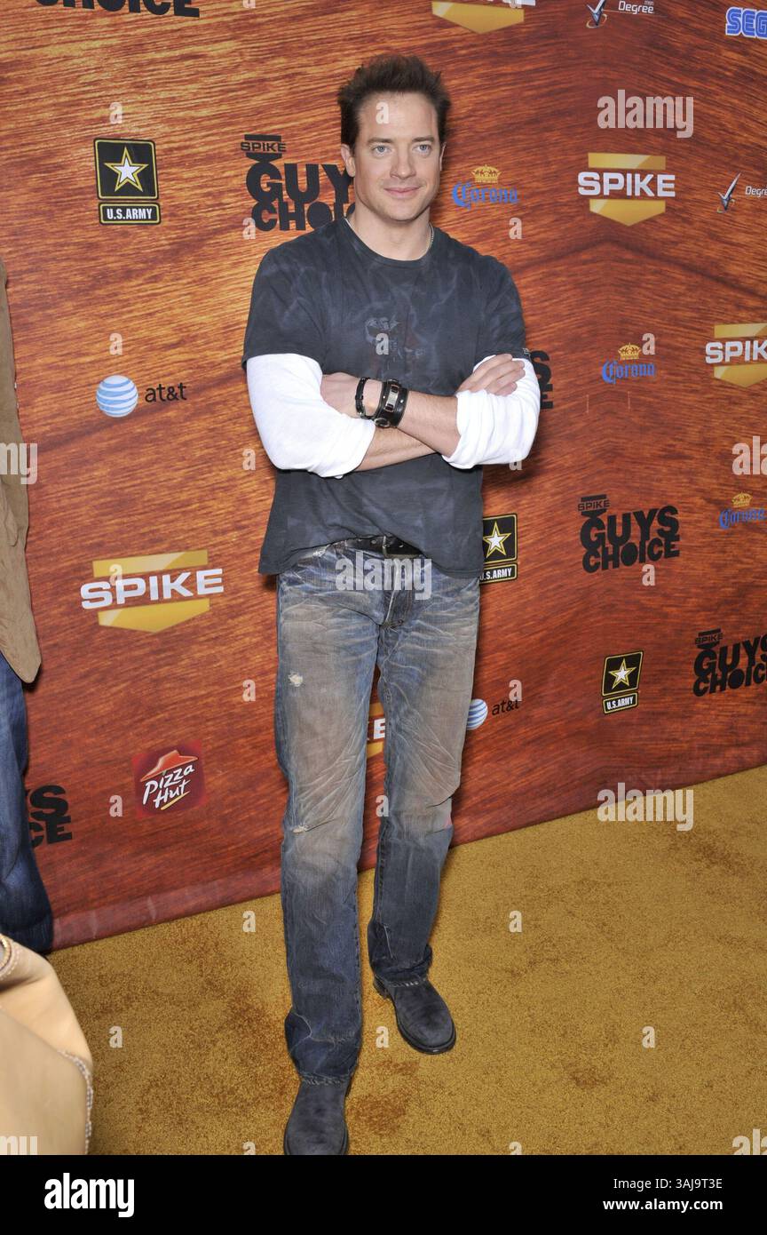31 maggio 2008 - Los Angeles, CA, Stati Uniti - 30 maggio 2008 - Los Angeles, California - Brendan Fraser. I Guys Choice Awards 2008 di Spike TV si sono tenuti presso i Sony Studios. Credito fotografico: Jaguar/AdMedia (immagine di credito: © Jaguar/AdMedia tramite cavo ZUMA) Foto Stock