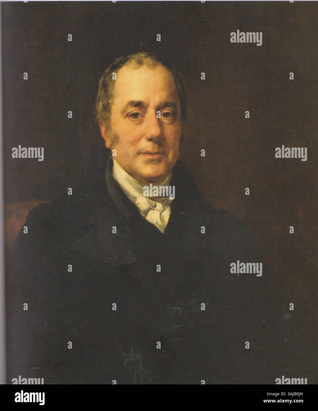 Questo ritratto di Margaret Sarah Carpenter, dipinto nel 1839, raffigura William Yarrell all'età di 55 anni. Il dipinto fu commissionato da 40 Fellows della Linnean Society, evidenziando la sua importanza nella comunità scientifica dell'epoca. Foto Stock