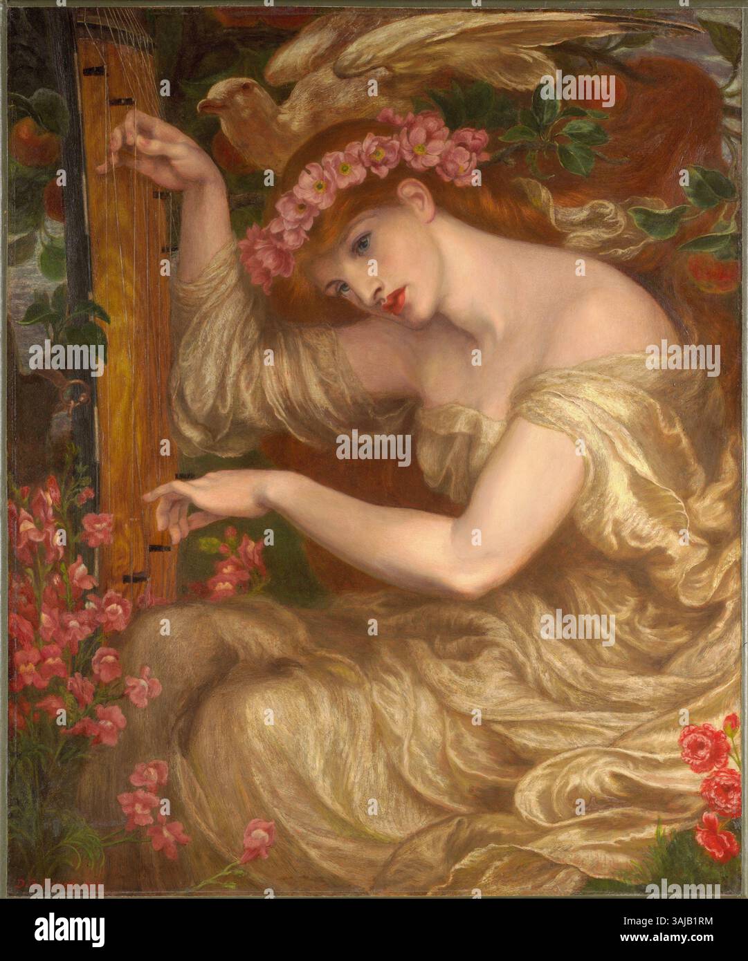 Il dipinto del 1877 di Dante Gabriel Rossetti "A Sea-Spell" presenta una figura mistica femminile e mostra il suo caratteristico stile preraffaellita. L'olio su tela ritrae un'atmosfera eterea e ultraterrena. Foto Stock