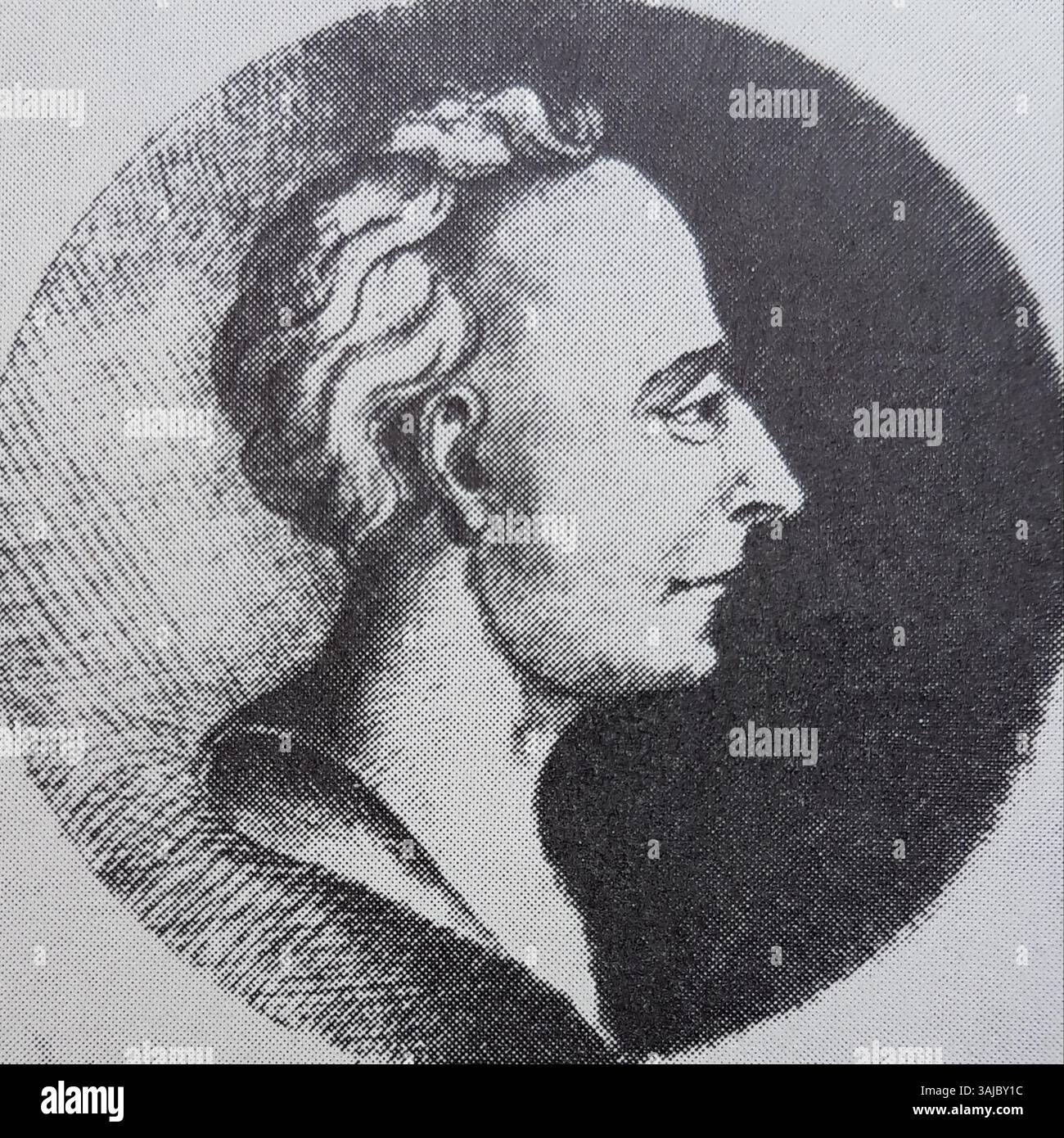 Un ritratto di Johan Törnström il Vecchio, raffigurato da un artista sconosciuto. L'immagine è una riproduzione fotografica di Allhems Svenskt Konstnärslexikon. Foto Stock