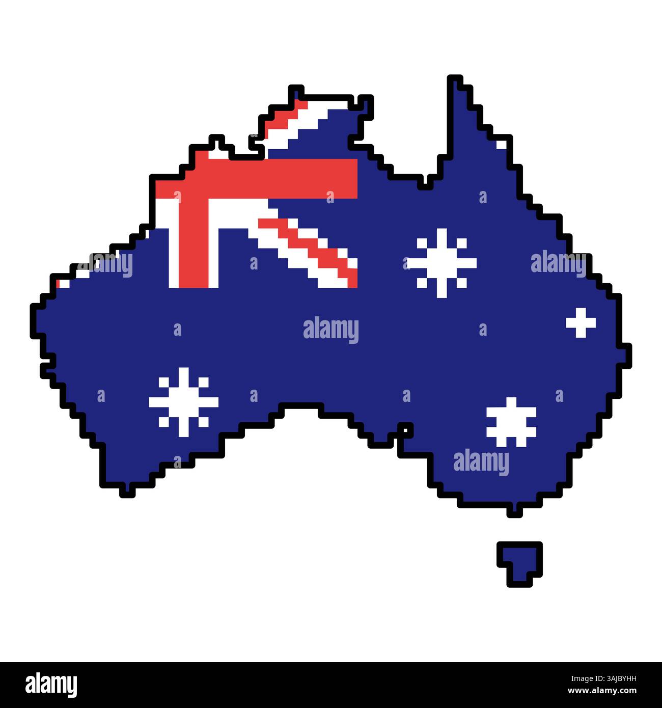 Icone pixellate della mappa del mondo in stile a 8 bit, con oltre 190 paesi. Perfetto per l'arte digitale, i progetti didattici e i progetti a tema. Illustrazione Vettoriale