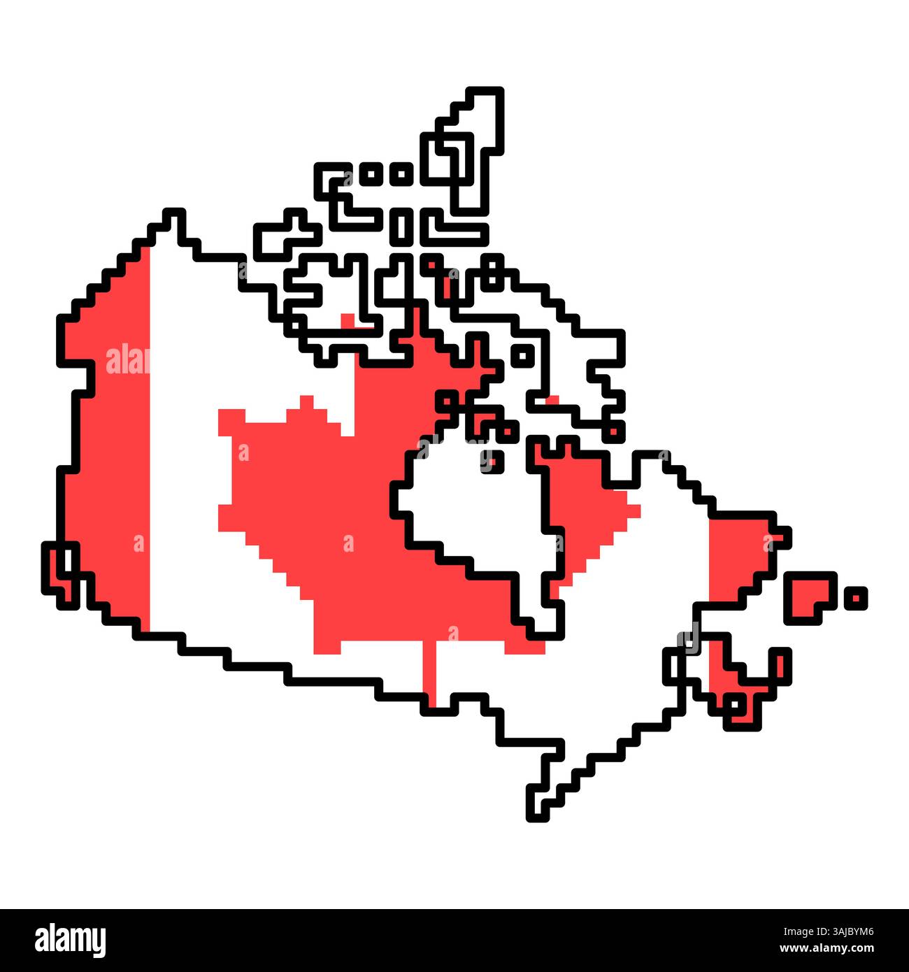 Icone pixellate della mappa del mondo in stile a 8 bit, con oltre 190 paesi. Perfetto per l'arte digitale, i progetti didattici e i progetti a tema. Illustrazione Vettoriale