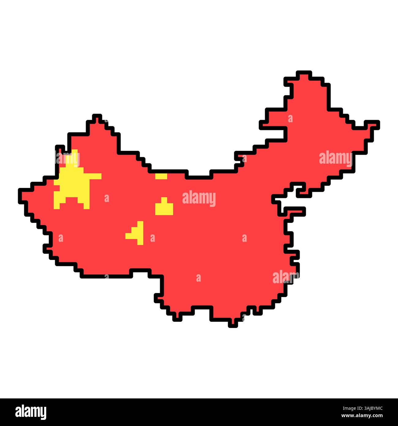 Icone pixellate della mappa del mondo in stile a 8 bit, con oltre 190 paesi. Perfetto per l'arte digitale, i progetti didattici e i progetti a tema. Illustrazione Vettoriale