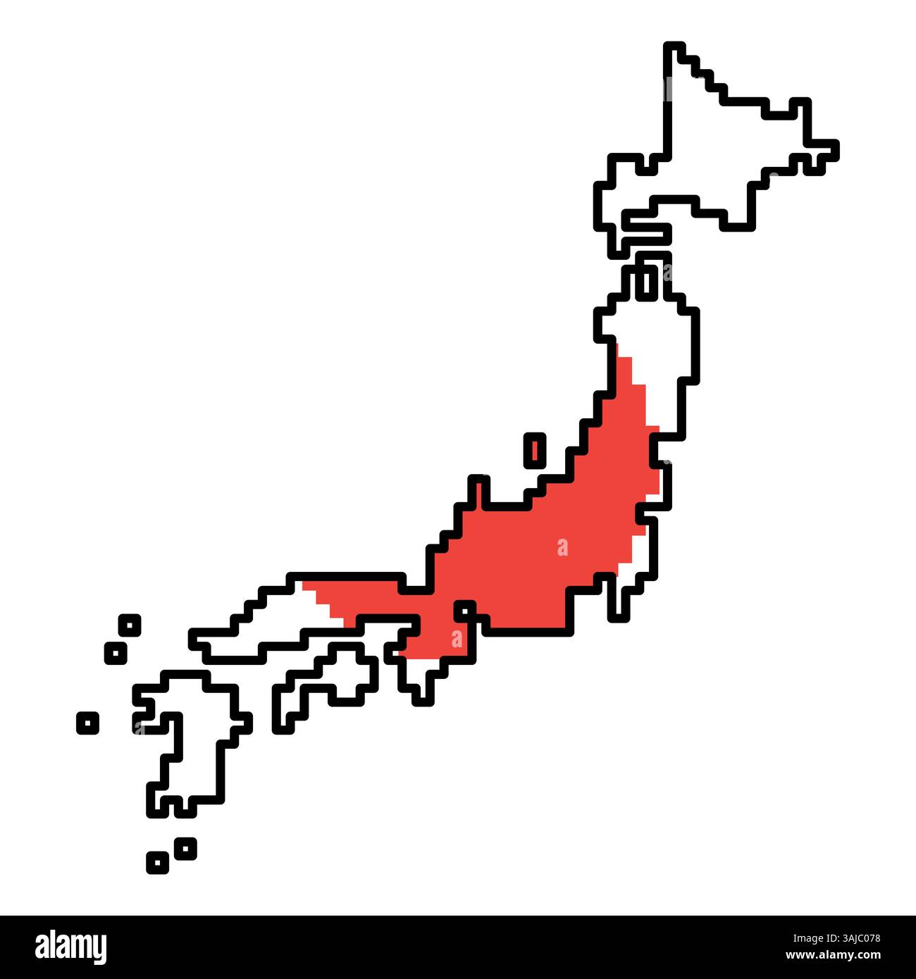 Icone pixellate della mappa del mondo in stile a 8 bit, con oltre 190 paesi. Perfetto per l'arte digitale, i progetti didattici e i progetti a tema. Illustrazione Vettoriale