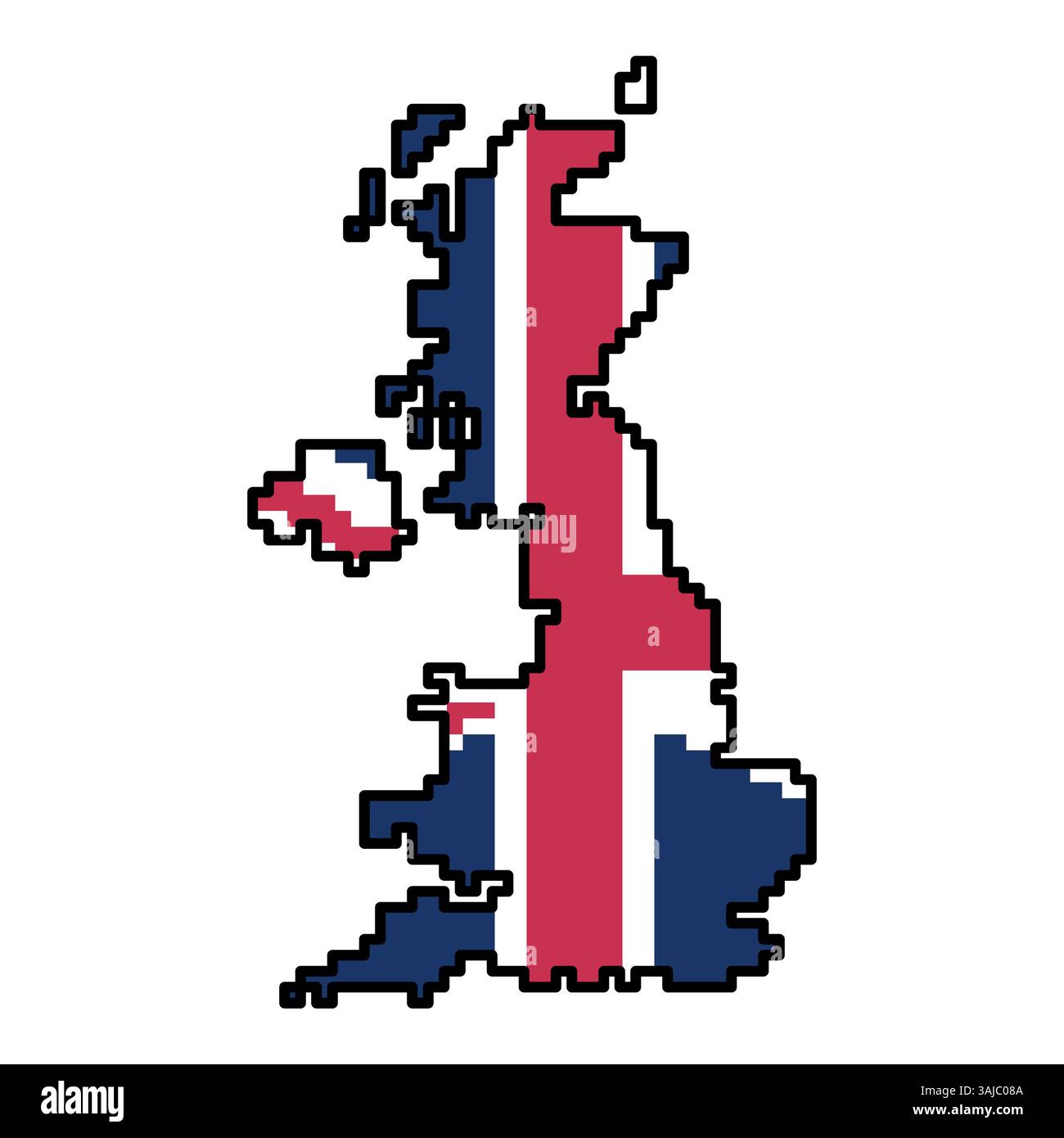 Icone pixellate della mappa del mondo in stile a 8 bit, con oltre 190 paesi. Perfetto per l'arte digitale, i progetti didattici e i progetti a tema. Illustrazione Vettoriale