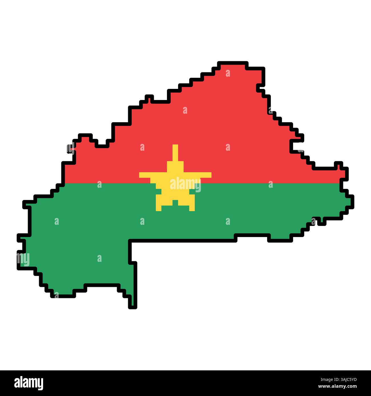 Icone pixellate della mappa del mondo in stile a 8 bit, con oltre 190 paesi. Perfetto per l'arte digitale, i progetti didattici e i progetti a tema. Illustrazione Vettoriale