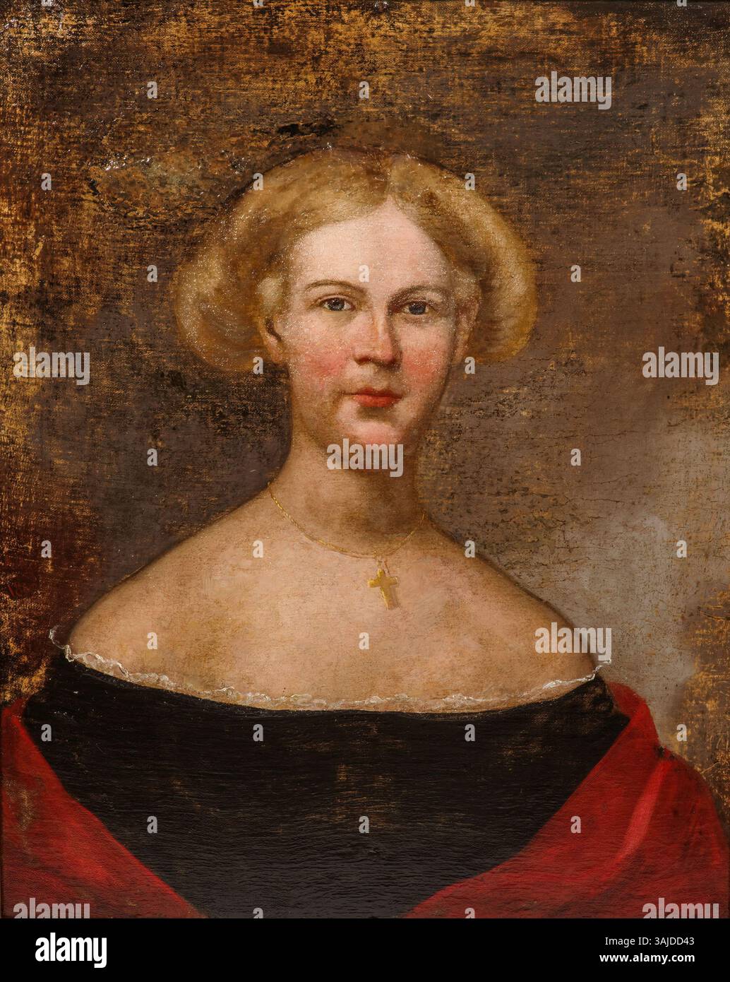 Ritratto postumo di Laura Helen Henry Carter, nipote di Patrick Henry, dipinto da J. W. King nel 1863. Questo olio su tela cattura la sua somiglianza dopo la sua morte nel 1856. Foto Stock