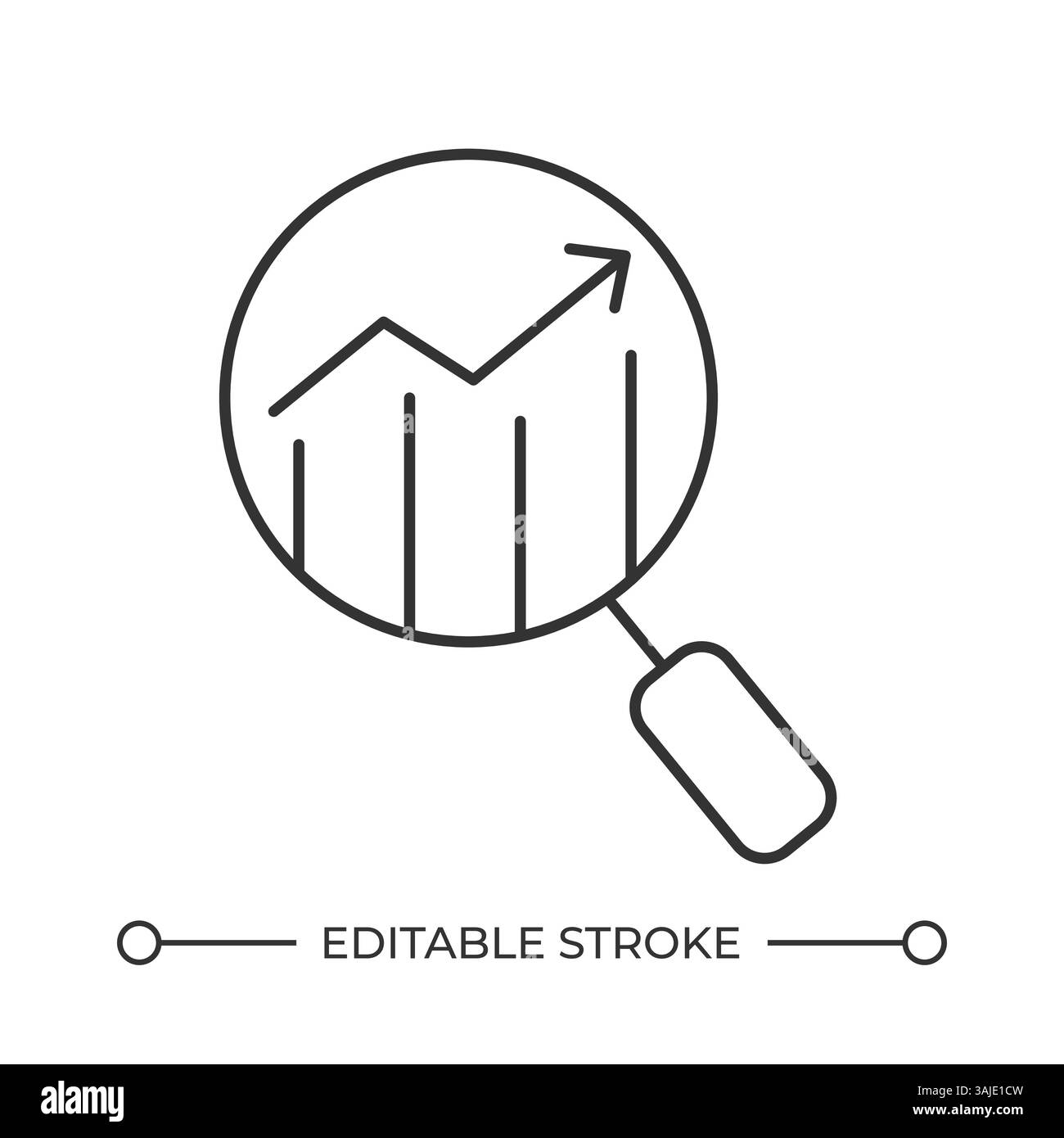 Icona della linea di analisi dei dati Illustrazione Vettoriale