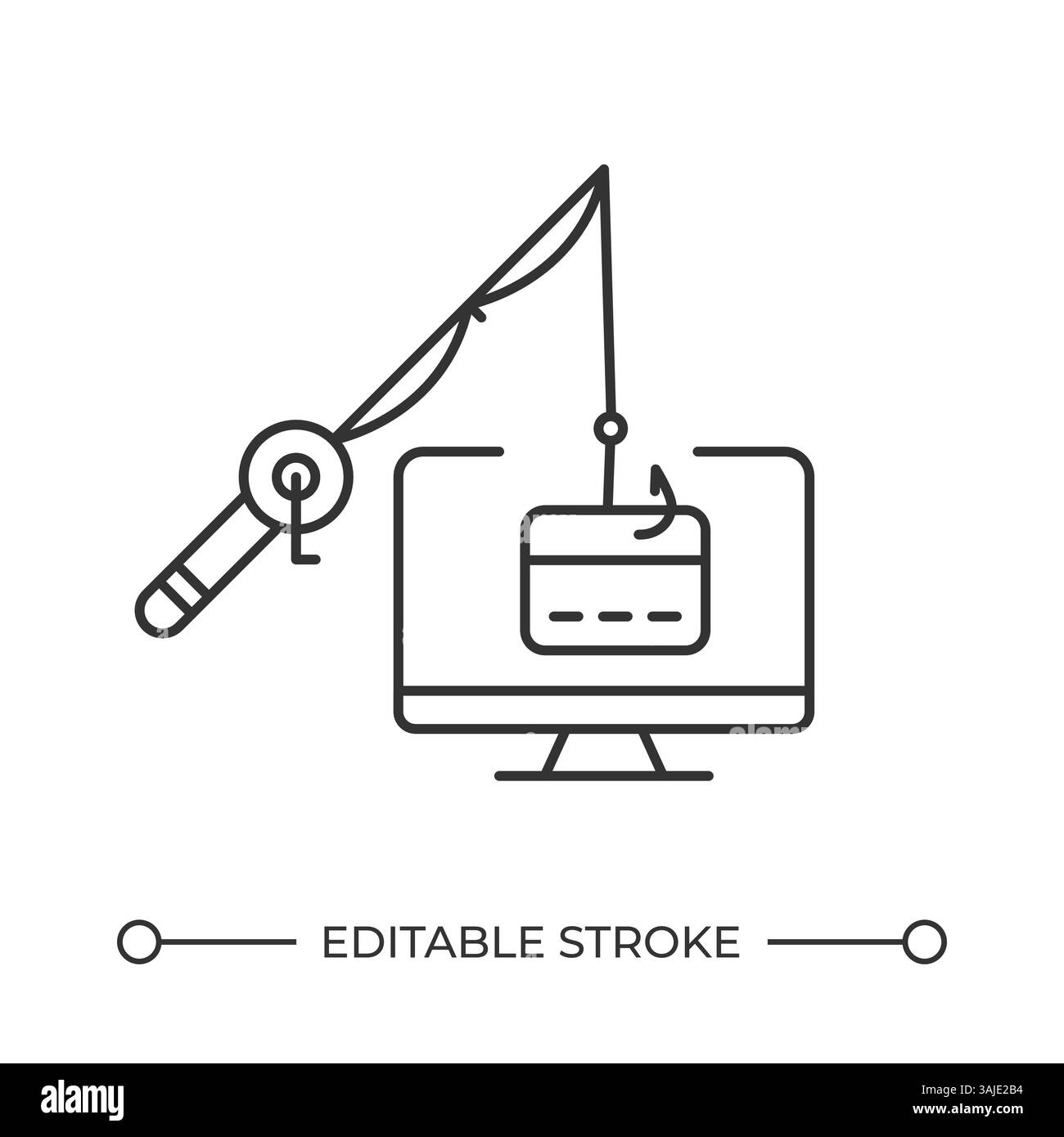 Icona della linea dati bancari rubata Illustrazione Vettoriale