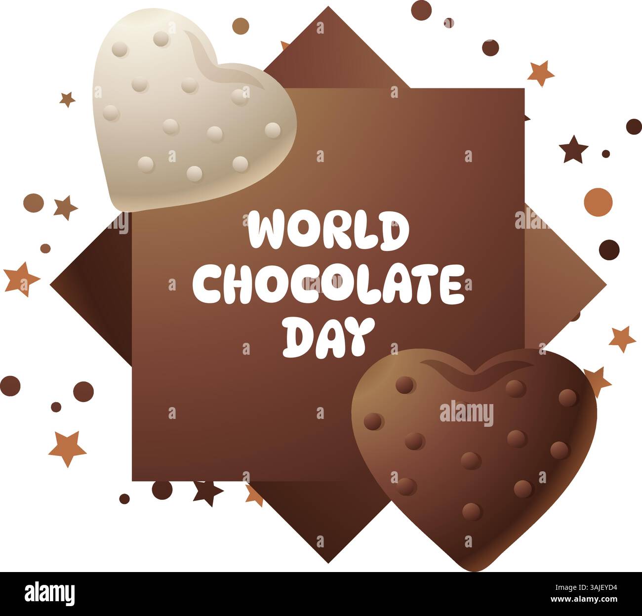 Cornice vettoriale per il giorno del cioccolato Illustrazione Vettoriale